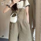 Short-sleeve Contrast Trim T-shirt / Jumper Shorts / Set