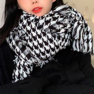 Houndstooth Scarf Black & White - One Size