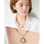 Double-sided Disc-pendant Chain Necklace