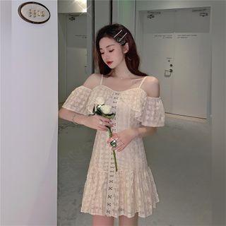 Off Shoulder Bow Lace Dress