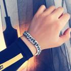 Alloy Chunky Chain Bracelet Silver - One Size