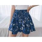 Inset Shorts Floral Miniskirt