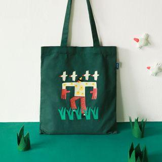Canvas Scarecrow Tote Bag Light Edition - Green - One Size