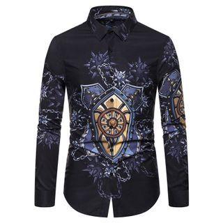 Long-sleeve Graphic Print Shirt
