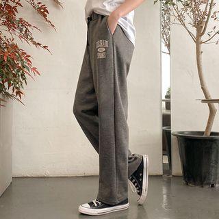 Letter Straight-cut Sweatpants