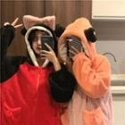 Mouse Coral Fleece Robe