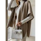 Button-side Cape Cardigan