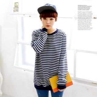 Round-neck Stripe Pullover