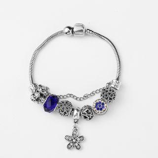 Floral & Perforated Bead Bracelet