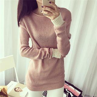 Contrast Cuff Sweater