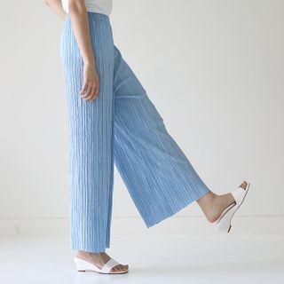 Crystal-pleat Wide Pants