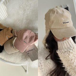 Faux-fur Lined Letter Trapper Hat
