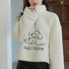 Embroidered Fleece Half-zip Sweatshirt