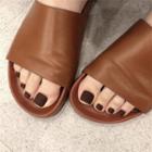Matte Faux Toe Nail Tip J-132 - Glue - Dark Coffee - One Size