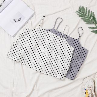Cropped Dotted Print Camisole Top