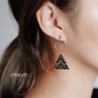 Metallic Triangle Drop Earring