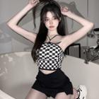 Checkerboard Camisole Top / Mini Pencil Skort