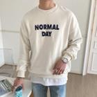 Normal Day Printed Boxy Sweatshirt