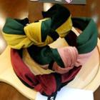 Velvet Two-tone Knotted Headband