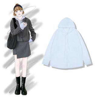 Hooded Blouse 91947# - White - One Size