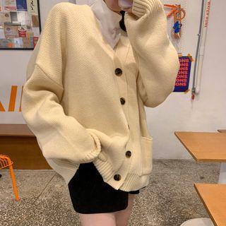Dual-pocket Oversize Cardigan