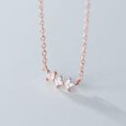925 Sterling Silver Rhinestone Pendant Necklace Necklace - One Size