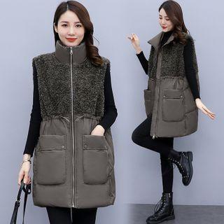 Fleece-panel Long Vest