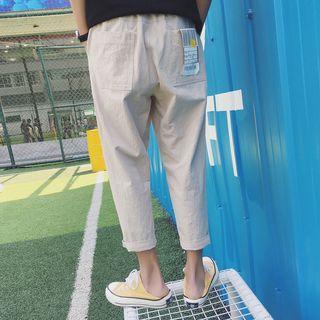 Applique Cropped Harem Pants