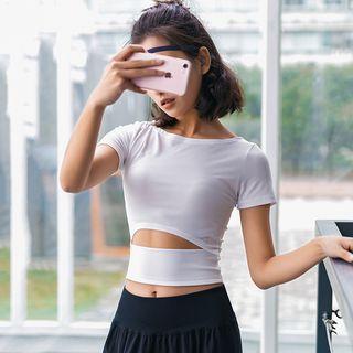 Cropped Short-sleeve Sports T-shirt