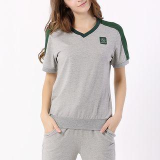 Set: Two-tone Short-sleeve T-shirt + Sweatpants