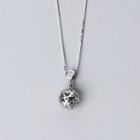 Rhinestone Pendant Sterling Silver Necklace S925 Silver Necklace - Silver - One Size