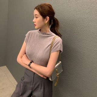 Short-sleeve Plain Slim Fit Top