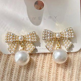 Butterfly Beaded Alloy Earrings