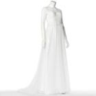 3/4-sleeve Lace A-line Wedding Dress