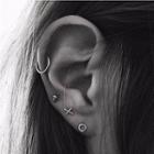 Alloy X & O Lettering Stud Earring