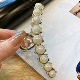 Faux Pearl Hair Claw 1 Pc - Gold - One Size