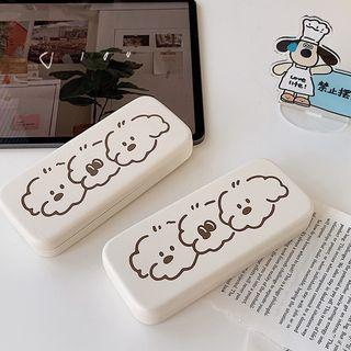 Animal Eyeglasses Case Black & Cream Beige - One Size