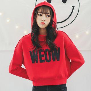 Print Cropped Hoodie