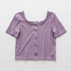 Square Collar Striped Top