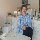 Tie-dyed Shirt Tie-dyed - Blue & White - One Size