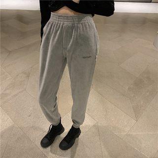 V-neck Long-sleeve Top / Cropped Harem Pants