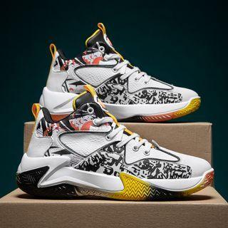 Print Platform High-top Athletic Sneakers