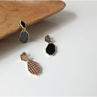 Asymmetric Patterned Drop Earrings