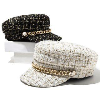 Melange Chained Military Cap