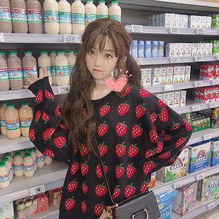 Strawberry Sweater As Shown In Figure - One Size