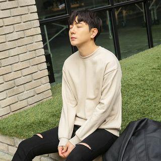 Plain Colored Loose-fit Sweatshirt