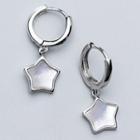 925 Sterling Silver Star Drop Earring 1 Pair - S925 Silver - As Shown In Figure - One Size