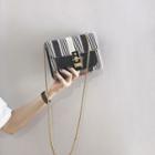 Chain Strap Striped Crossbody Bag