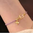 Dragonfly Faux Crystal String Bracelet