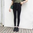 Contrast Stitching Skinny Jeans